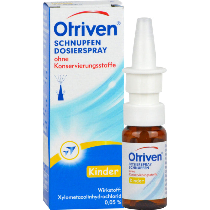 Otriven 0,05 % ohne Konservierungsstoffe Dosierspray für Kinder bei Schnupfen, 10 ml Lösung