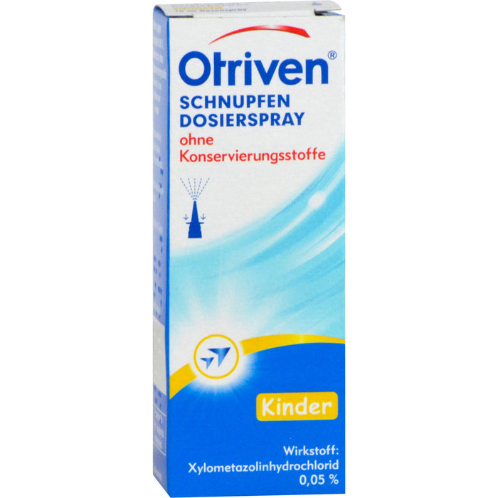 Otriven 0,05 % ohne Konservierungsstoffe Dosierspray für Kinder bei Schnupfen, 10 ml Lösung