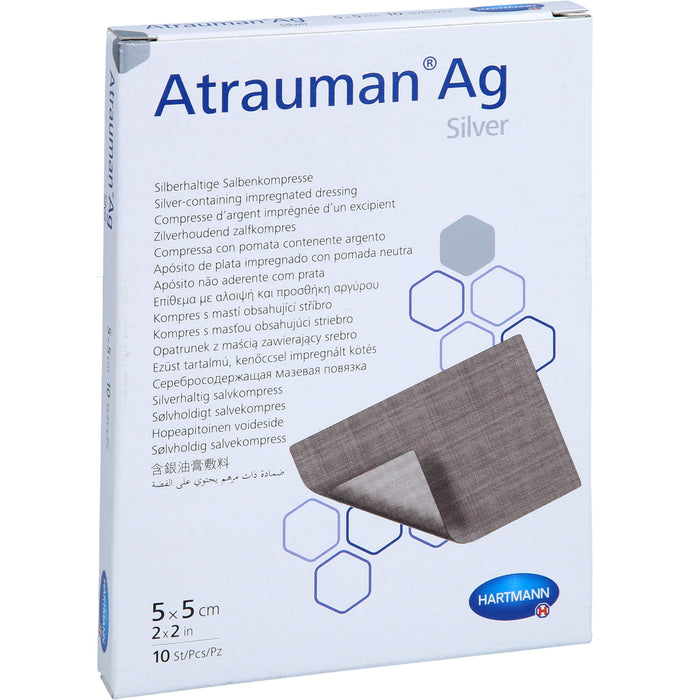 Atrauman Ag 5x5cm steril Kompressen, 10 St KOM