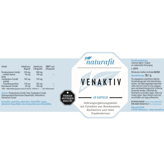 naturafit Venaktiv Kapseln, 60 pcs. Capsules