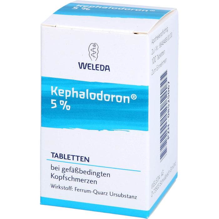 WELEDA Kephalodoron 5% Tabletten bei gefäßbedingten Kopfschmerzen, 100 pc Tablettes