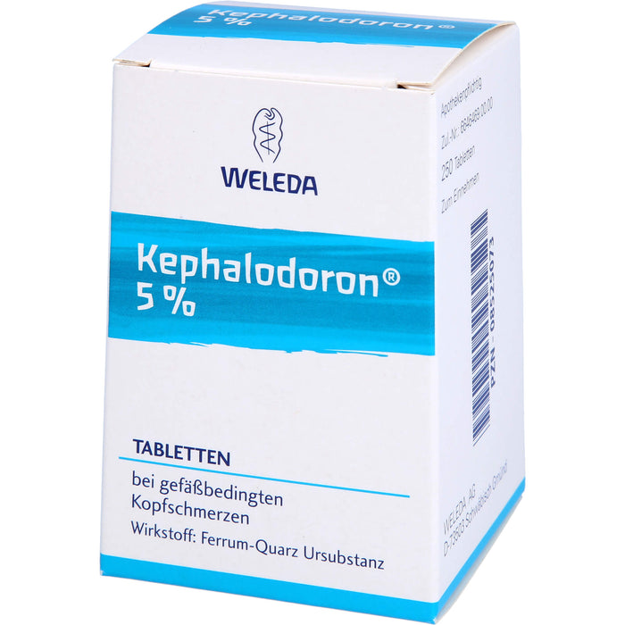 WELEDA Kephalodoron 5% Tabletten bei gefäßbedingten Kopfschmerzen, 250 pc Tablettes