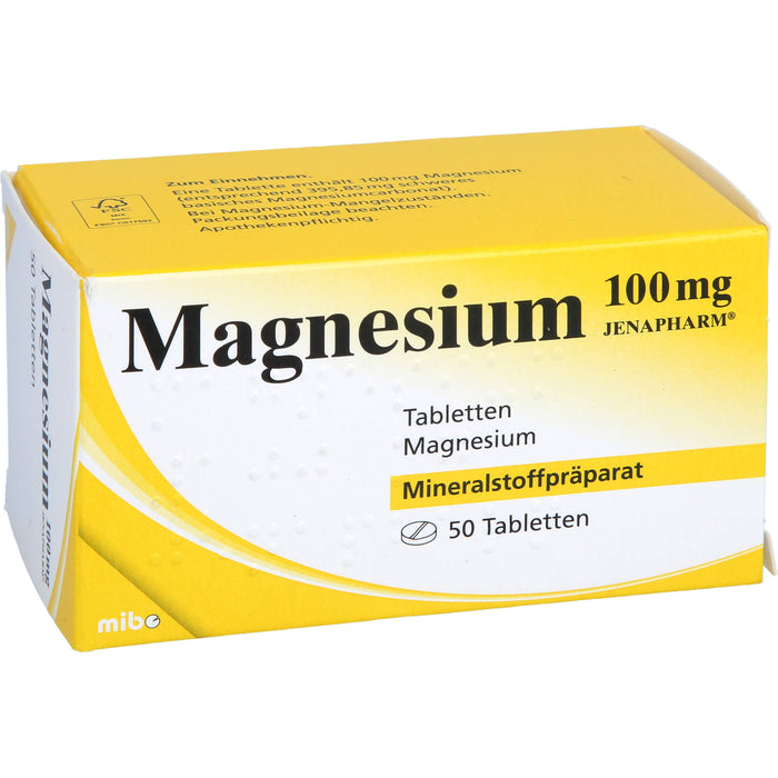 JENAPHARM Magnesium 100 mg Tabletten, 50 pc Tablettes