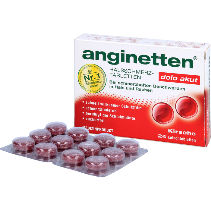 anginetten dolo akut Halstabletten Kirsche, 24 St. Tabletten