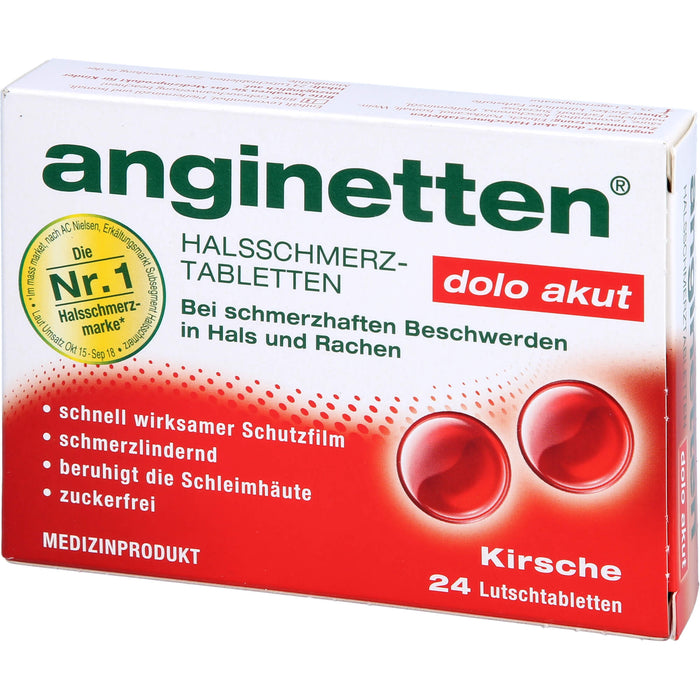 anginetten dolo akut Halstabletten Kirsche, 24 pcs. Tablets