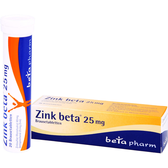 Zink beta 25 mg Brausetabletten, 100 St. Tabletten