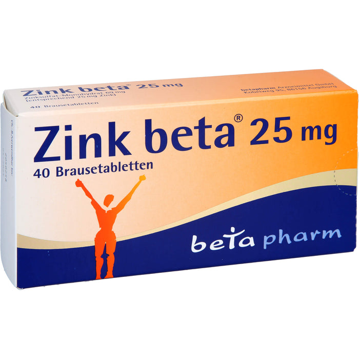 Zink beta 25 mg Brausetabletten, 40 pcs. Tablets