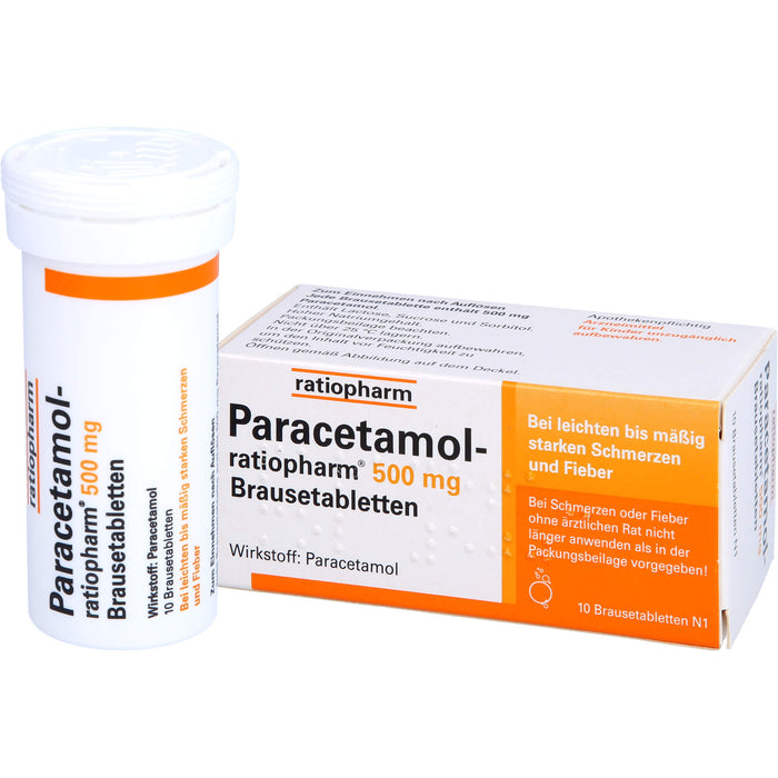 Paracetamol-ratiopharm 500 mg Brausetabletten, 10 pcs. Tablets