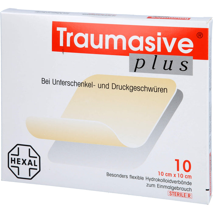 Traumasive plus 10 cm x 10 cm Hydrokolloidverband steril, 10 pc Pansements