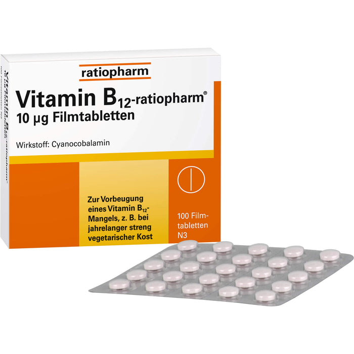 Vitamin B12-ratiopharm 10 µg Filmtabletten, 100 St. Tabletten