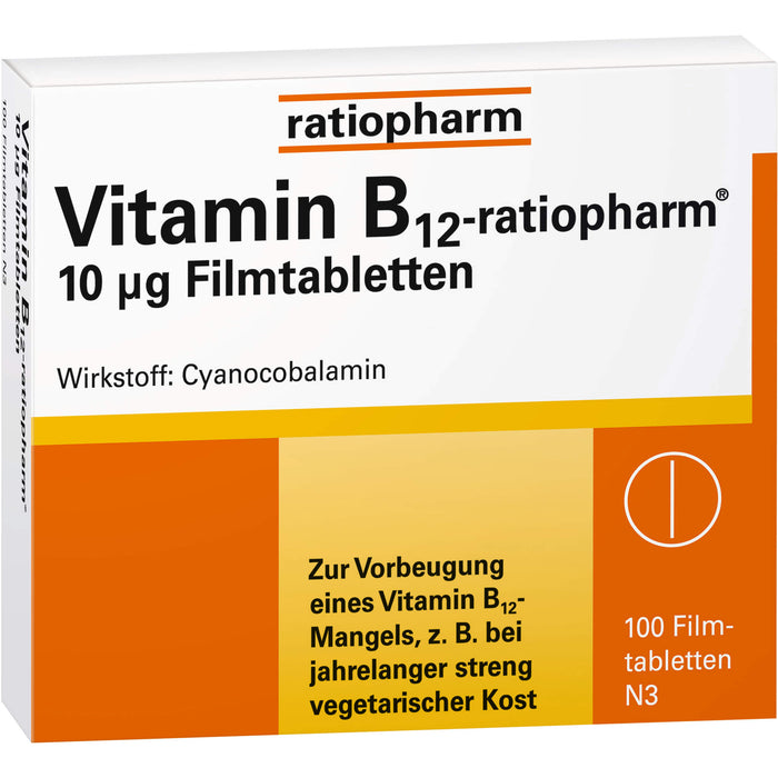 Vitamin B12-ratiopharm 10 µg Filmtabletten, 100 pc Tablettes