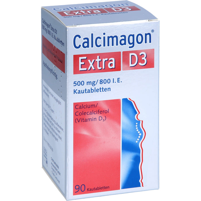 Calcimagon Extra D3 500 mg / 800 I.E. Kautabletten, 90 pc Tablettes