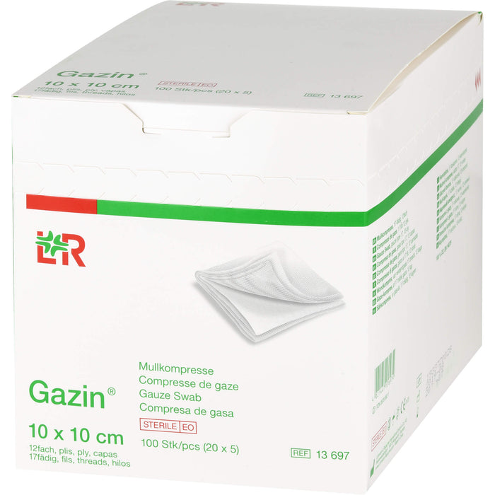 Gazin Kompressen steril 10x10cm, 20X5 St KOM