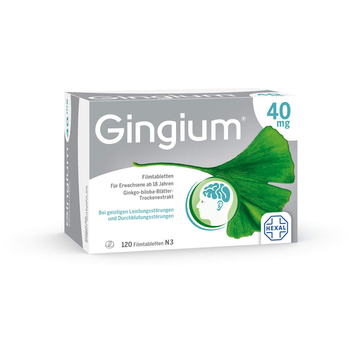 Gingium 40 mg Filmtabletten, 120 pc Tablettes