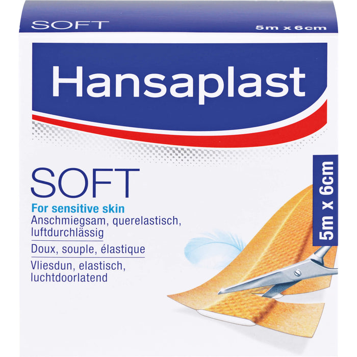 Hansaplast Soft Pflaster 5 m x 6 cm besonders hautfreundlich, 1 pcs. Patch