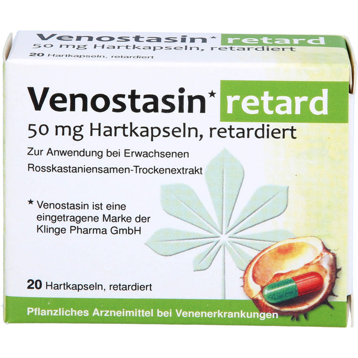 Venostasin retard 50 mg Hartkapseln bei Venenerkrankungen, 20 pcs. Capsules