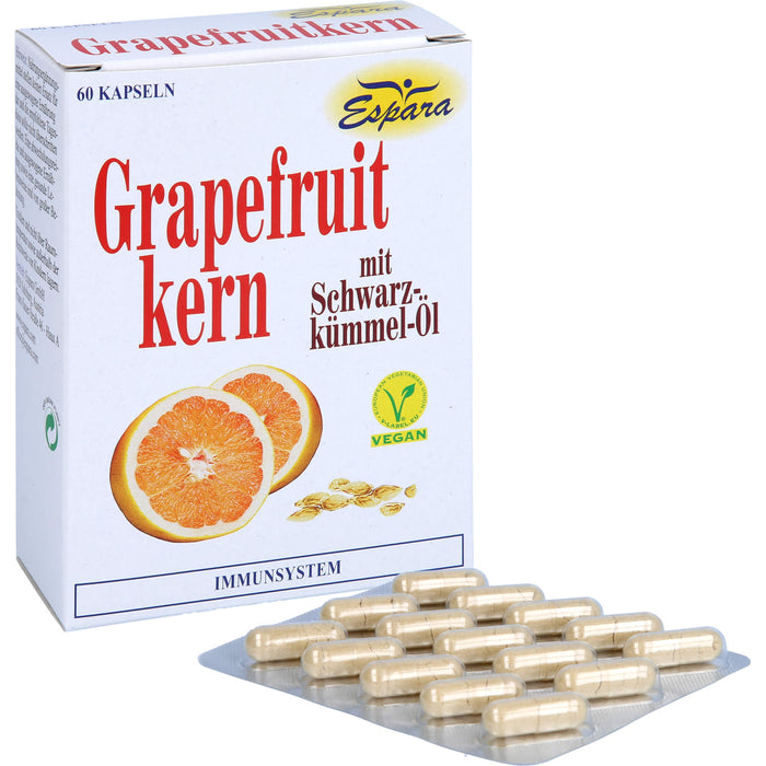 Espara Grapefruitkern mit Schwarzkümmel-Öl Kapseln, 60 pc Capsules