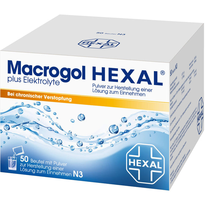 Macrogol HEXAL plus Elektrolyte, 50 St. Beutel