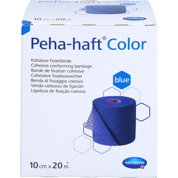 Peha-haft Color kohäsive Fixierbinde 10 cm x 20 m blau, 1 pcs. Bandage