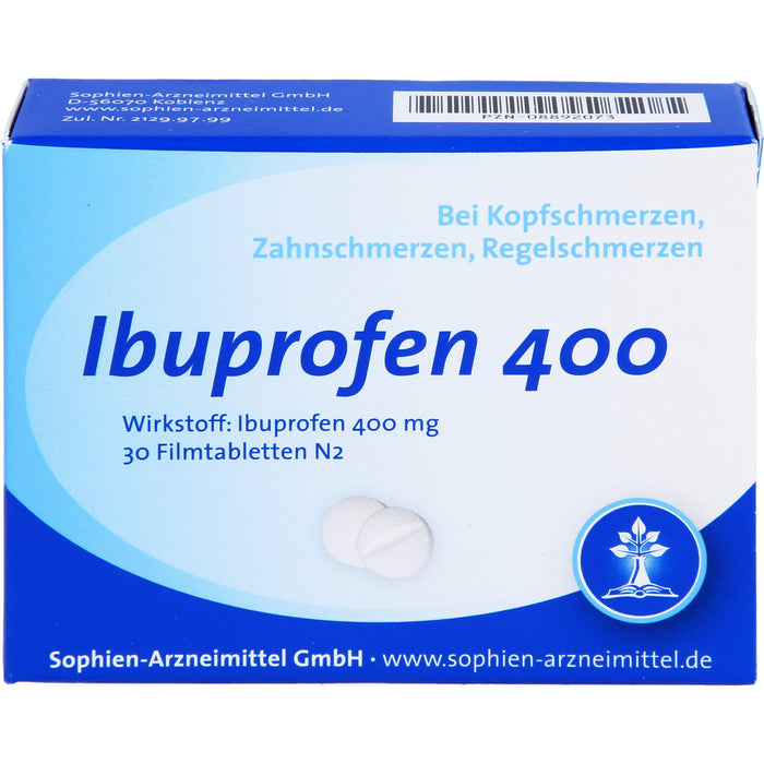 Ibuprofen Sophien 400 Filmtabletten, 30 St. Tabletten