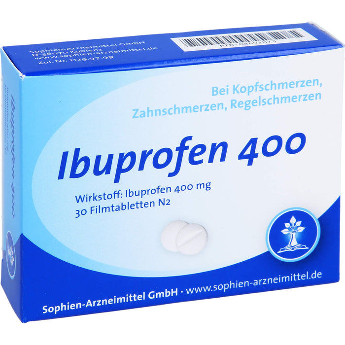 Ibuprofen Sophien 400 Filmtabletten, 30 St. Tabletten