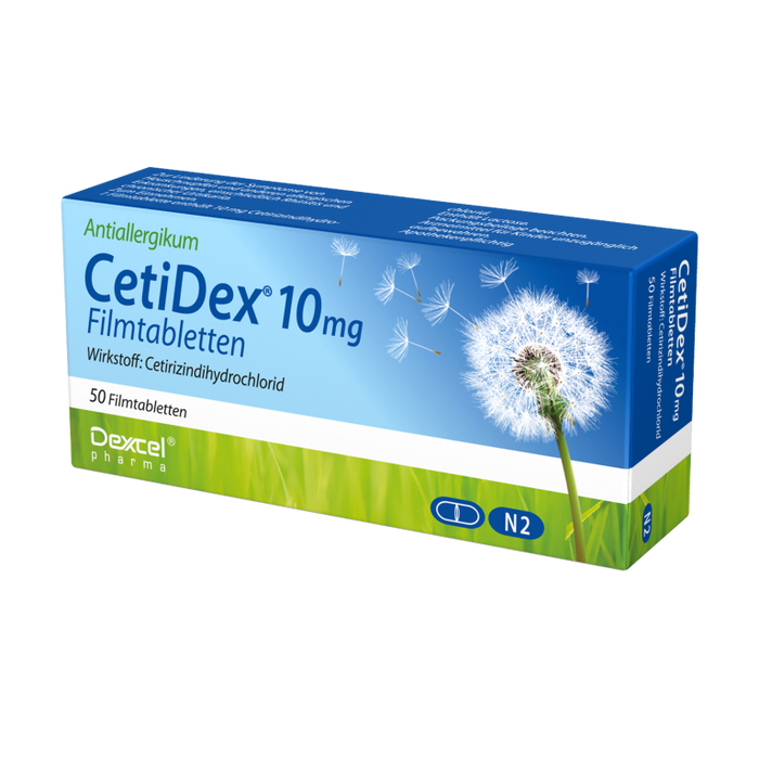 CetiDex 10 mg Tabletten bei Allergien, 50 pc Tablettes