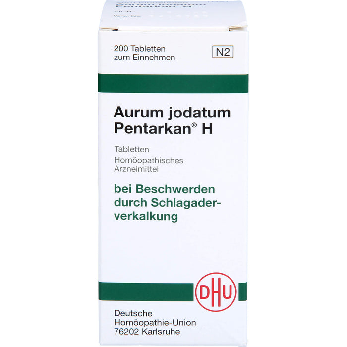 DHU Aurum jodatum Pentarkan H Tabletten bei Beschwerden durch Schlagaderverkalkung, 200 pcs. Tablets