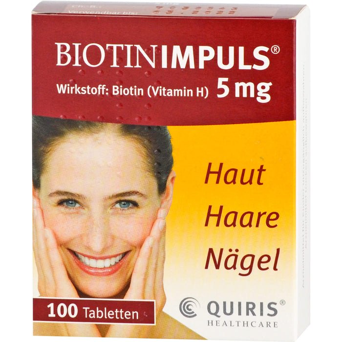 Biotin Impuls 5 mg Tabletten Haut Haare Nägel, 100 pcs. Tablets