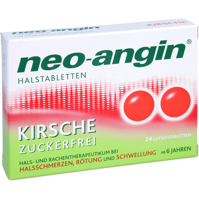 neo-angin Halstabletten Kirsche zuckerfrei, 24 pc Tablettes