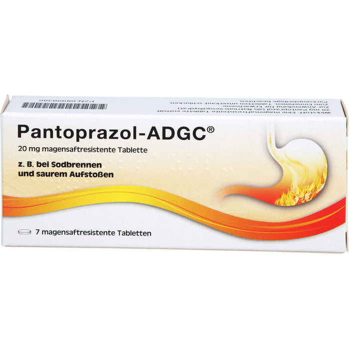 Pantoprazol-ADGC bei Sodbrennen und saurem Aufstoßen Tabletten, 7 pcs. Tablets