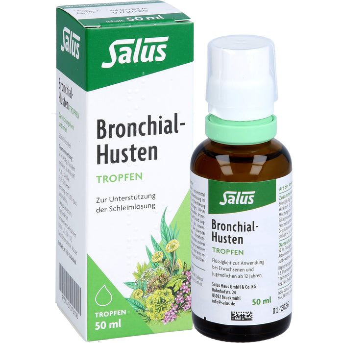 Salus Bronchial-Husten-Tropfen zur Unterstützung der Schleimlösung, 50 ml Solution