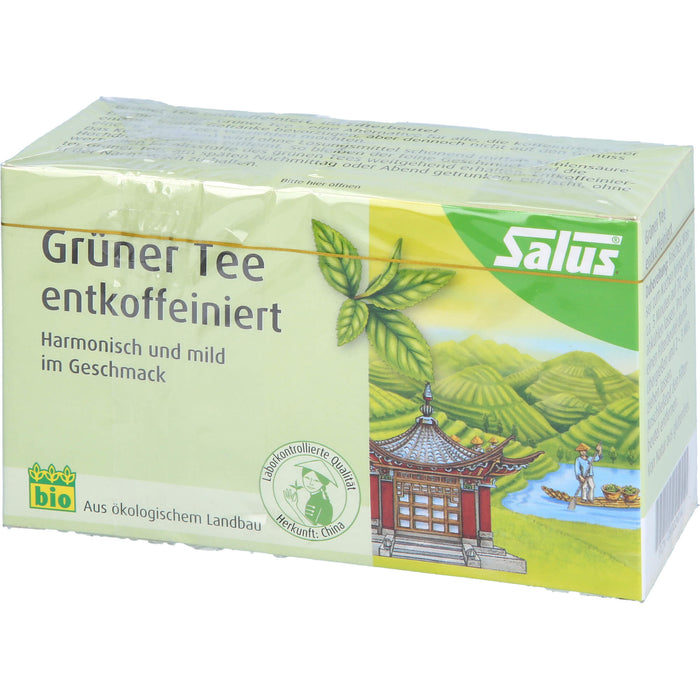 Salus Grüner Tee entkoffeiniert, 15 St. Filterbeutel