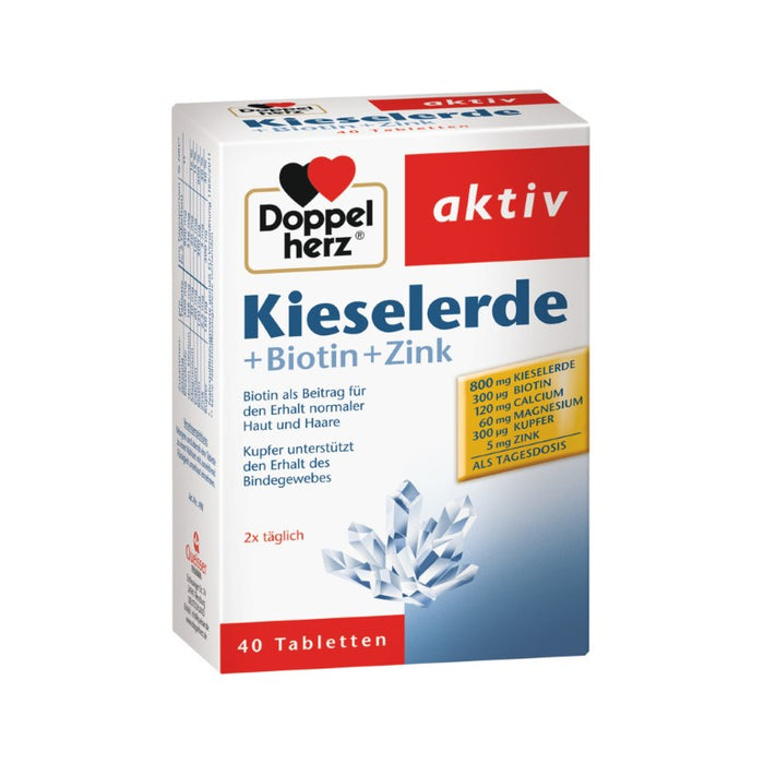 Doppelherz Kieselerde + Biotin + Zink, 40 St. Tabletten