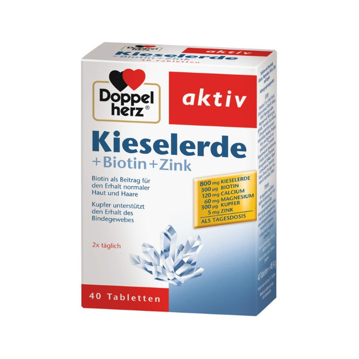 Doppelherz Kieselerde + Biotin + Zink Tabletten, 40 pcs. Tablets