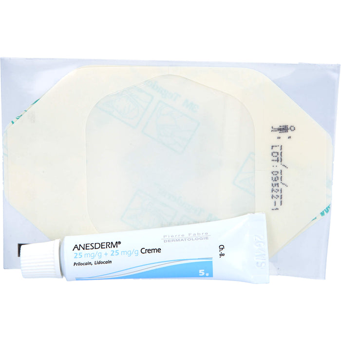 ANESDERM Creme + 2 Pflaster, 5 g Creme