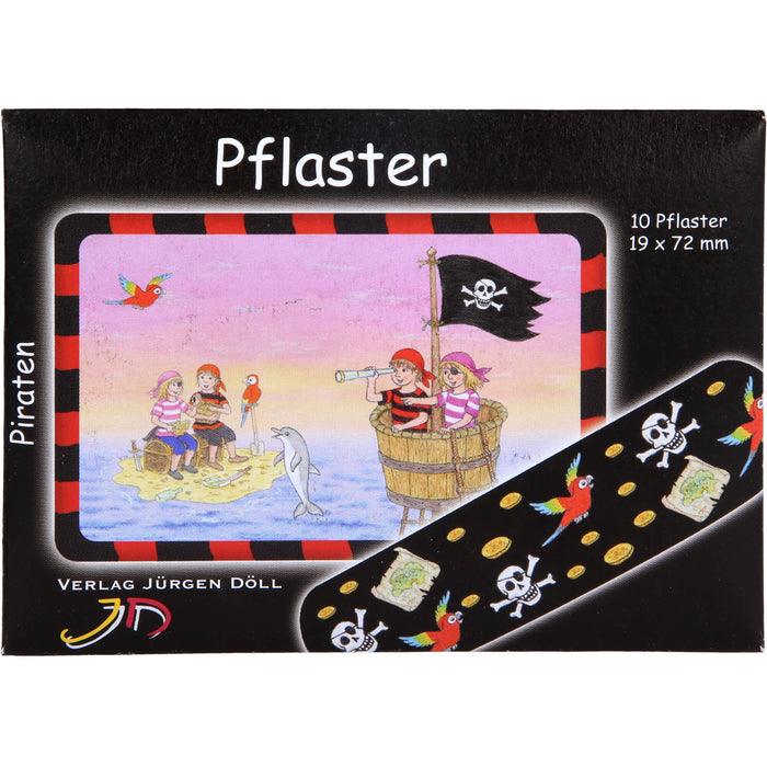 KINDERPFLASTER PIRATEN - DOSE, 10 St PFL