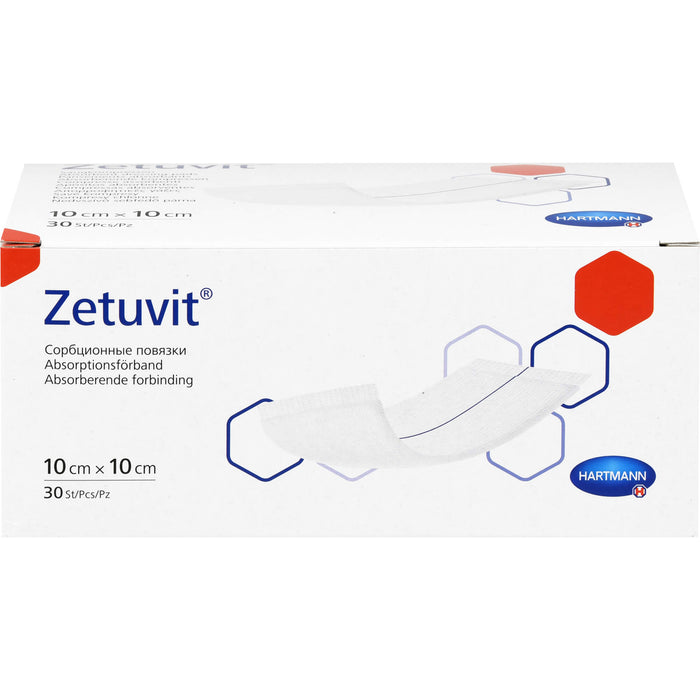 Zetuvit Saugkompresse unsteril 10 x 10 cm, 30 St. Kompressen