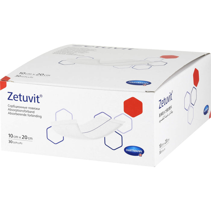 ZETUVIT Saugkompresse unsteril 10x20cm, 30 St KOM