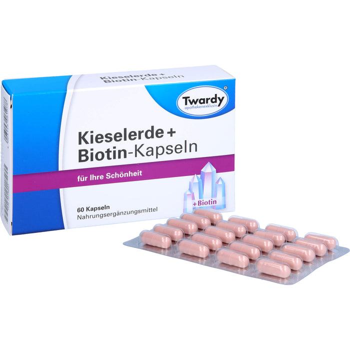 Twardy Kieselerde + Biotin-Kapseln für Ihre Schönheit, 60 St. Kapseln