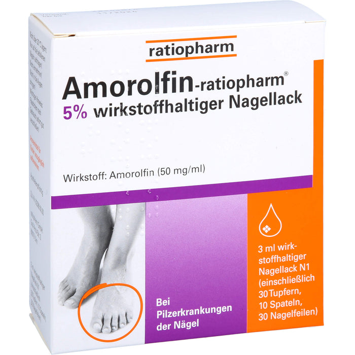 Amorolfin-ratiopharm Nagellack bei Nagelpilz, 3 ml Nail varnish containing active ingredients