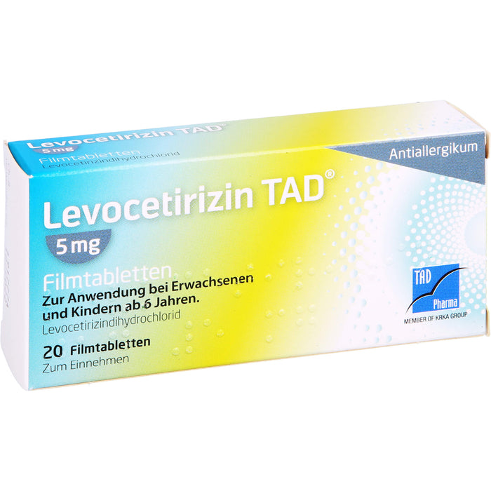 Levocetirizin TAD 5 mg Filmtabletten, 20 pc Tablettes