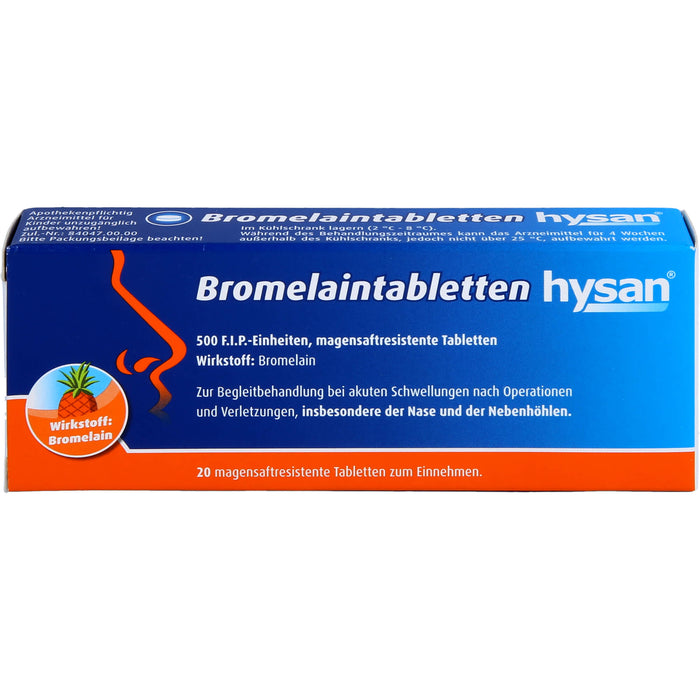 Bromelaintabletten hysan, 20 pcs. Tablets