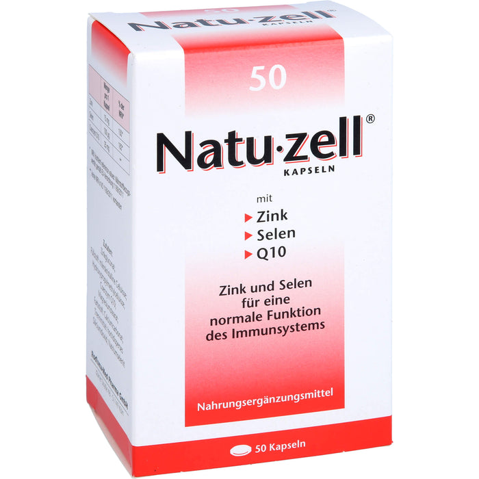 Natu-zell mit Zink, Selen, Q12 Kapseln, 50 pcs. Capsules