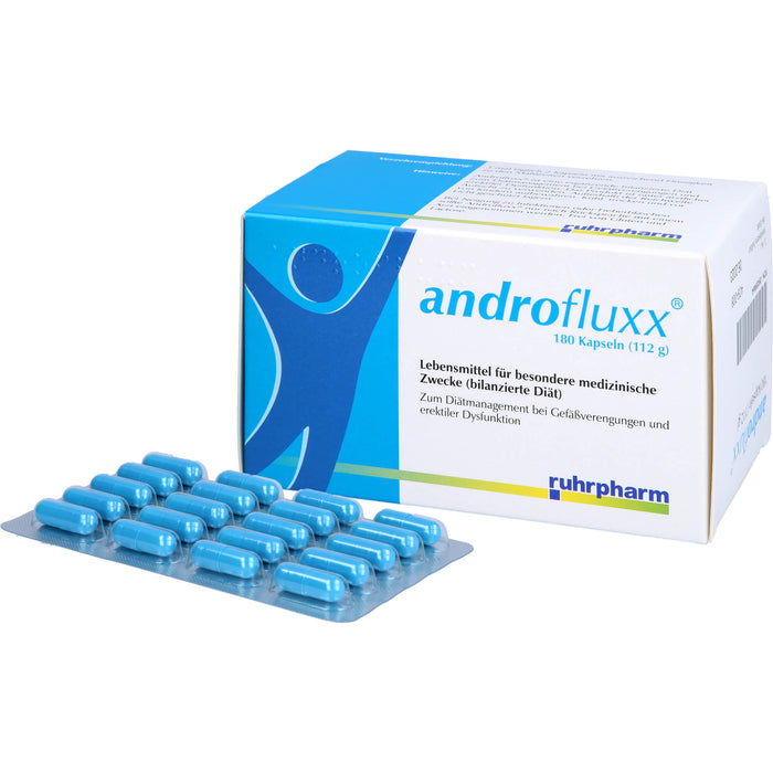 Androfluxx Kapseln bei Gefäßverengungen und erektiler Dysfunktion, 180 pc Capsules