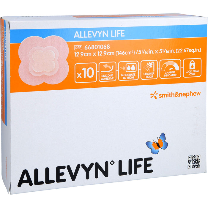 Allevyn Life 12,9x12,9 cm Silikonschaumverband, 10 St VER