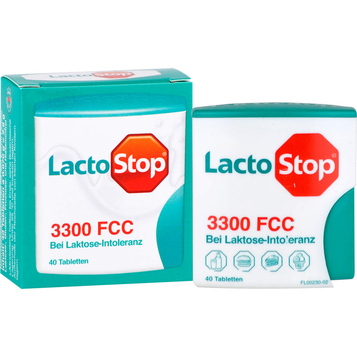 LactoStop 3300 FCC bei Lactose-Intoleranz Tabletten, 40 pc Tablettes