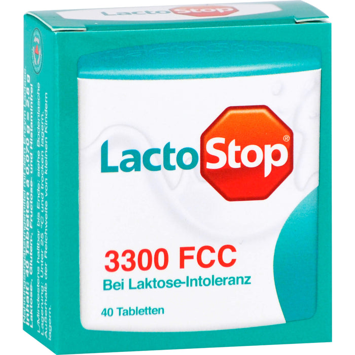 LactoStop 3300 FCC bei Lactose-Intoleranz Tabletten, 40 pc Tablettes