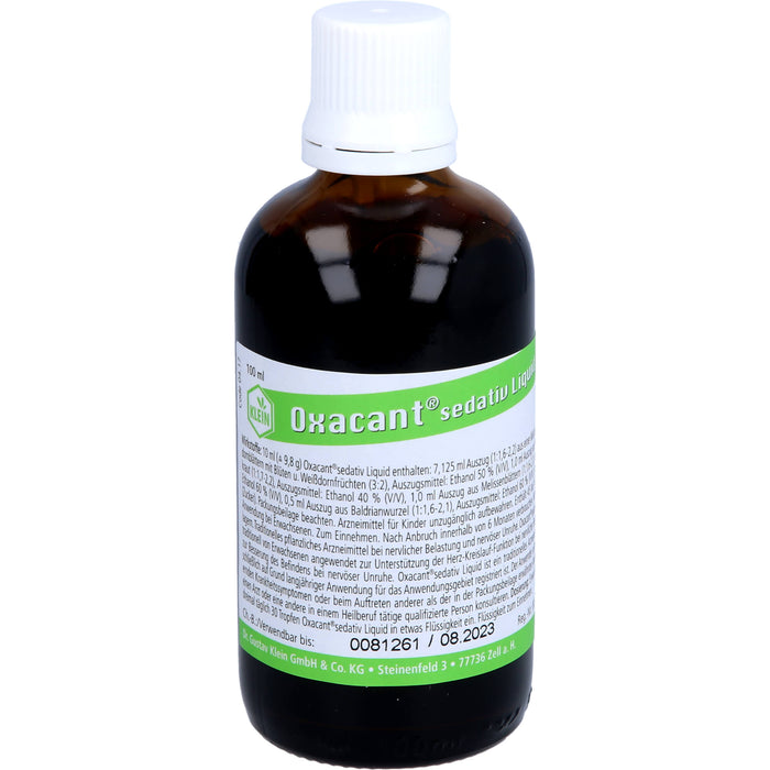 Oxacant sedativ Liquid bei nervösen Herzbeschwerden, 100 ml Solution