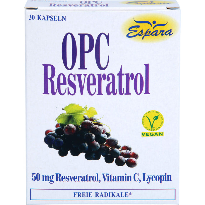 Espara OPC-Resveratrol Kapseln mit Lycopin, Resveratrol und Vitamin C, 30 St. Kapseln