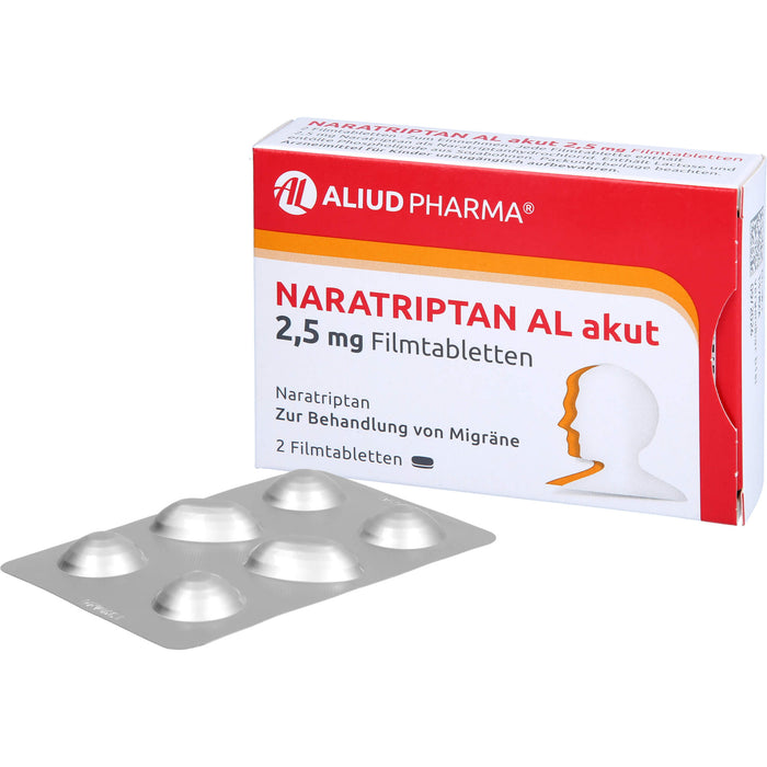 Naratriptan AL akut 2,5 mg Filmtabletten, 2 St. Tabletten